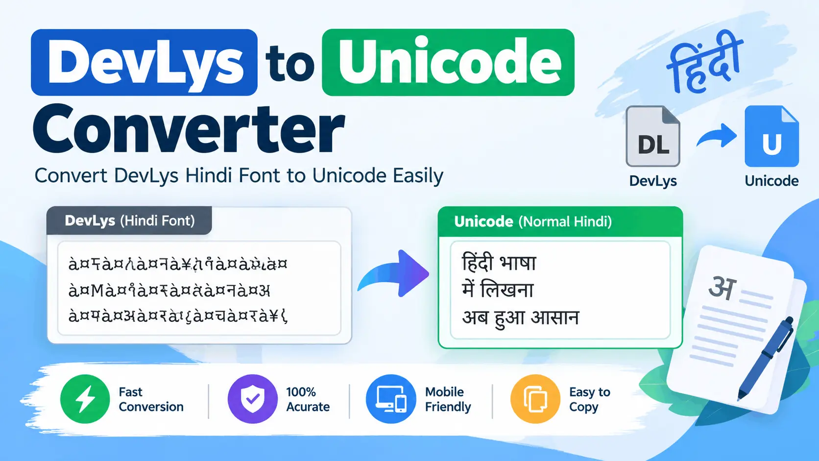 Devlys to Unicode Converter Hindi Font Converter